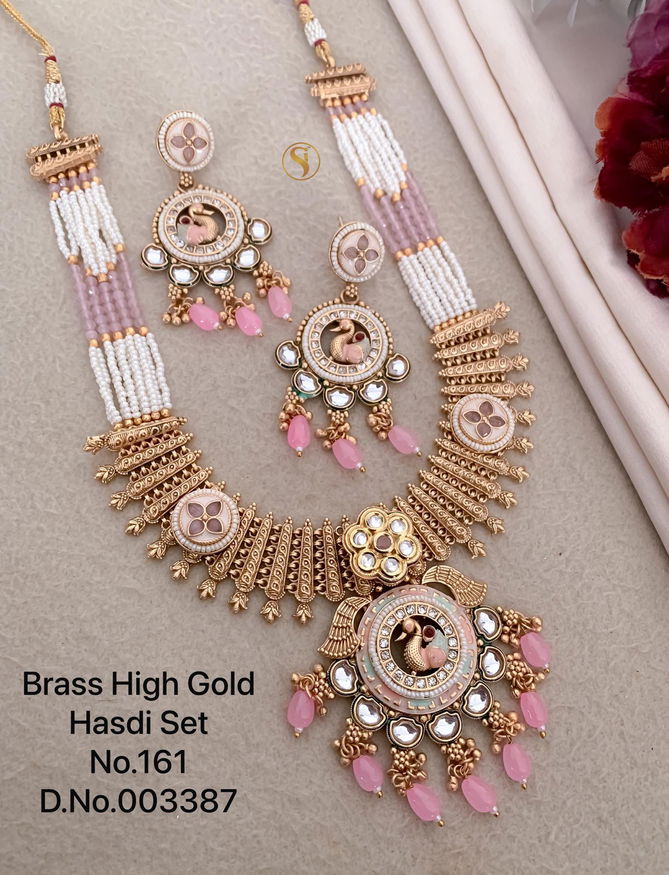 3387 BH Brass High Gold Bridal Hasadi Set Wholesale Shop In Surat
